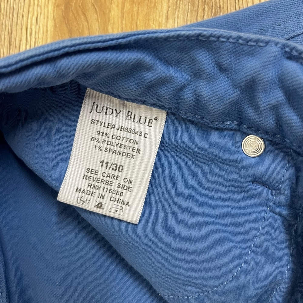 Judy Blue High Waist Crop Wide Leg Women's Blue Jeans Size 11/30 Style#JB88843 C - Picture 4 of 9